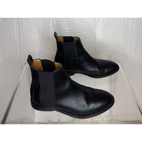 EVERLANE Black Leather Modern Chelsea Boots US 7 - Picture 4 of 11